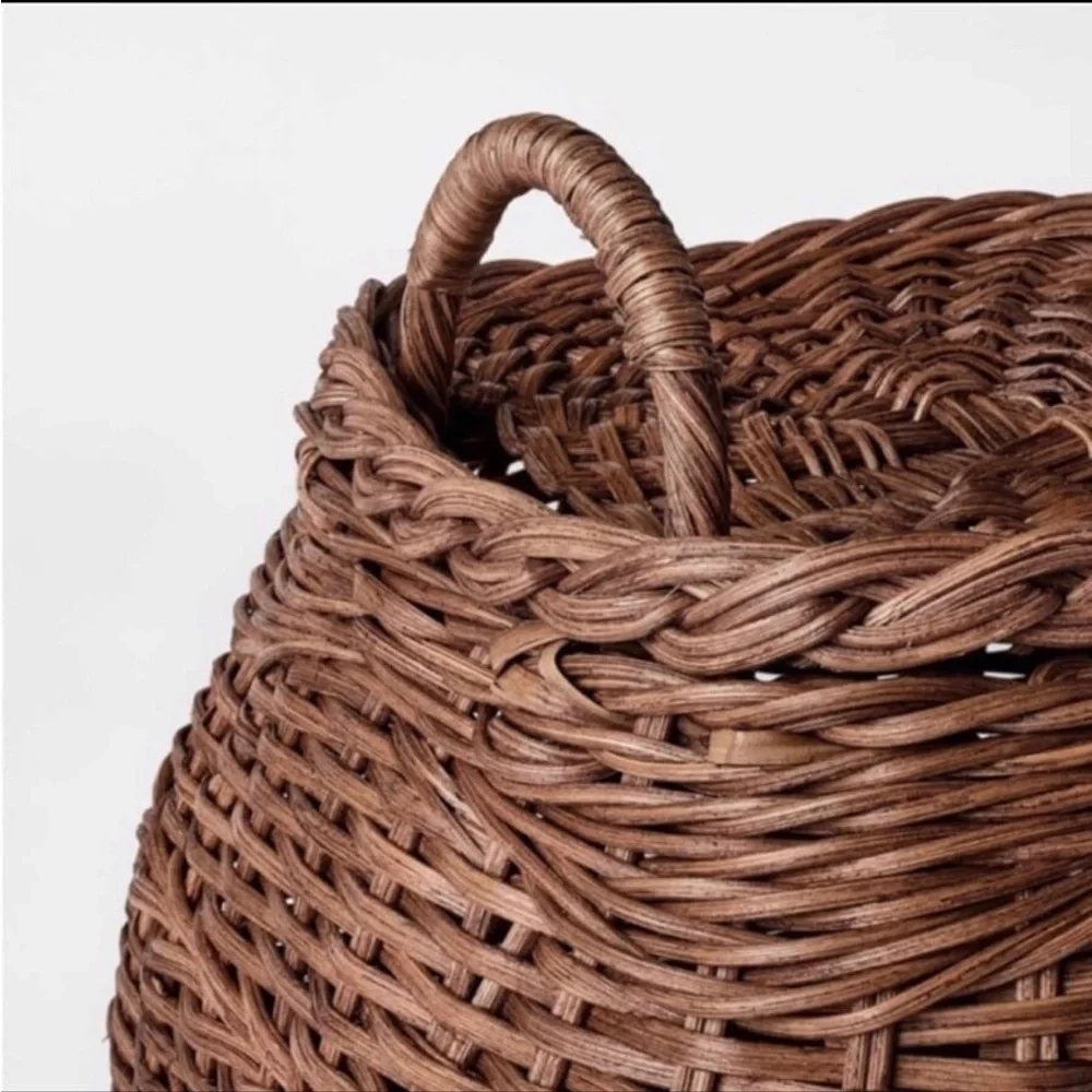 Square Rattan Basket Dark Brown from Threshold™ designed with Studio McGee